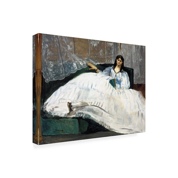 Manet 'Woman With A Fan' Canvas Art,35x47